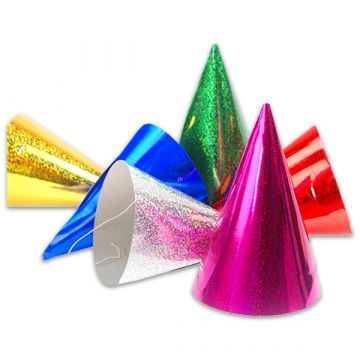 Zabava klobuk s hologramom 3 kosi - različne barve - .slika
