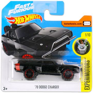 Hot Wheels Experimotors: 70 Dodge Charger avtomobilček - črna - .slika