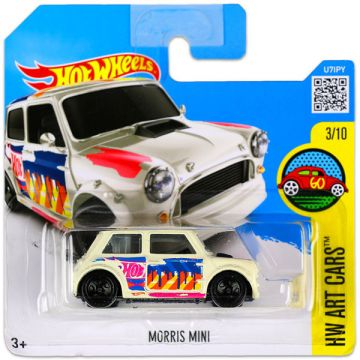 Hot Wheels Art Cars: Morris Mini avtomobilček - bel - .slika