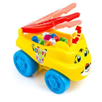 Clemmy Baby: Avtomobilček-tiger z mehkimi gradbenimi kockami - .slika