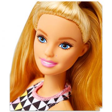 Barbie Fashionistas: Barbie lutka s plavimi lasmi, v obleki z vzorcem - .slika
