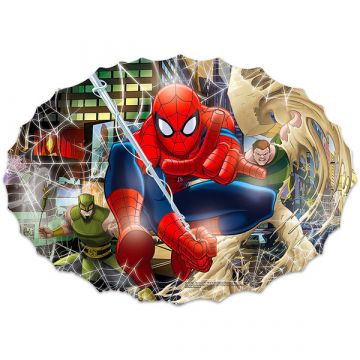 Clementoni: Spider-Man sestavljanka s 104 deli v obliki pajčevine - .slika