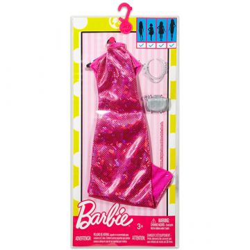 Barbie: Obleke - roza kovinska obleka - .slika
