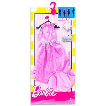 Barbie: Obleke - roza obleka z zvezdastim vzorcem - .slika