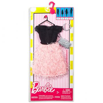 Barbie: Obleke - obleka z roza krilom z volančki - .slika