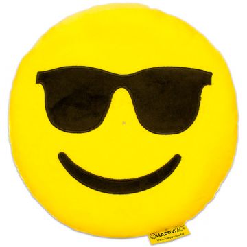 HappyFace: napszemüveges emoji párna