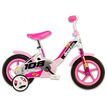 Dino Bikes 10: gyerek kerékpár - pink, 10-es