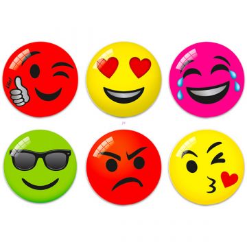 Emoji arcok gumilabda - 23 cm, több színben