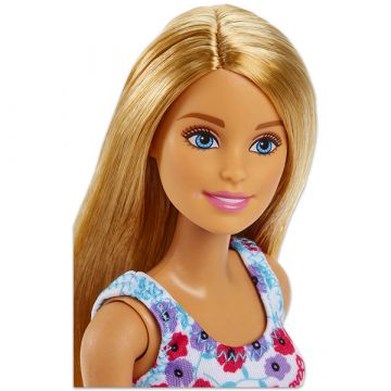 Barbie: Lutka Barbie Chic v beli obleki s cvetličnim vzorcem - blondinka - .slika