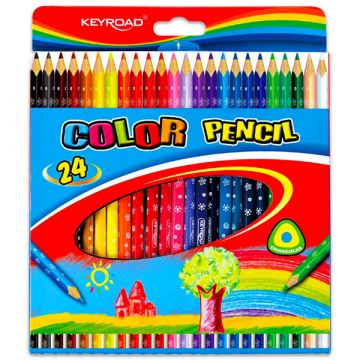 Keyroad 24 darabos háromszögletű színes ceruza készlet