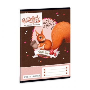 Woodland Magic: mókusos négyzetrácsos füzet A5-ös, 27-32