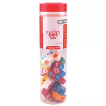 Tooky Toy: Felfűzhető járművek játékszett - . kép