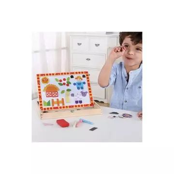 Tooky Toy: 2 viename magnetinė dėlionė ir lentelė - Ūkis - .vaizdas