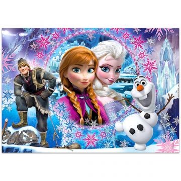 Clementoni: Frozen Super Color sestavljanka z bleščicami s 104 kosi - vijolična - .slika