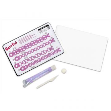 Gel-a-peel: Sivka z bisernim sijajem - komplet s šablonami - .slika