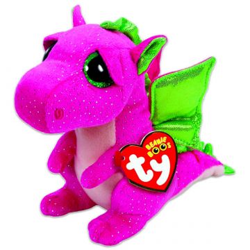 TY Beanie Boos: Darla sárkány plüssfigura - 15 cm, rózsaszín