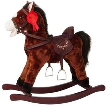 Western Hintaló hanggal és nyereggel, sötétbarna - CSOMAGOLÁSSÉRÜLT - . kép