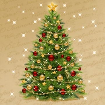 Karácsonyi szalvéta karácsonyfa mintával