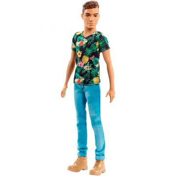 Barbie Fashionistas: vékony Ken, ananász mintás felsőben 