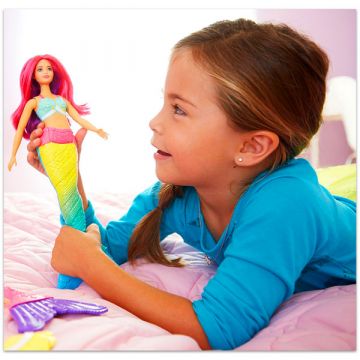 Barbie Dreamtopia: Lutka Sirena z roza lasmi - .slika