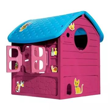 Casinha de jardim com abelhas - magenta - .Imagem