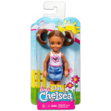 Barbie Chelsea Club: Lutka Chelsea kreolka s kitkami, v beli majici - .slika