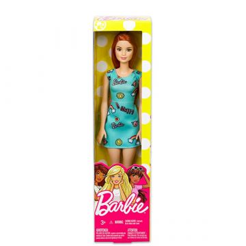 Barbie: Lutka Barbie Chic v turkizni obleki - rdečelaske - .slika