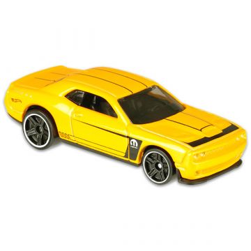 Hot Wheels Muscle Mania: 15 Dodge Challenger SRT kisautó - sárga