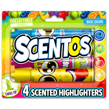 Scentos: 4 darabos illatos szövegkiemelő - alapszínek - . kép
