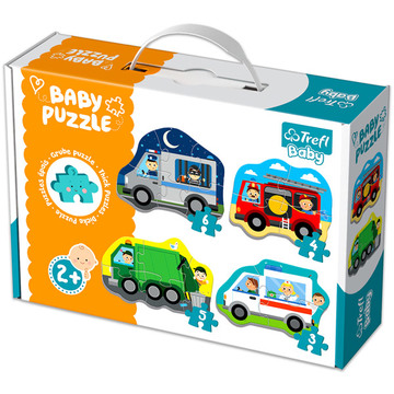 Trefl: járművek 3-4-5-6 darabos baba puzzle