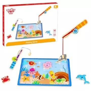 Tooky Toy: gioco di pesca magnetico in legno - .immagine