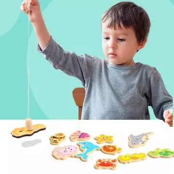 Tooky Toy: magnetiline puidust kalapüügimäng - .pilt