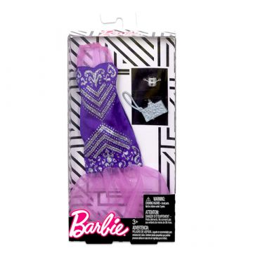 Barbie: Usklajena oblačila - Svetlo vijolična obleka in dodatki - .slika