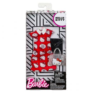 Barbie Hello Kitty: rdeča obleka z vzorcem in dodatki - .slika
