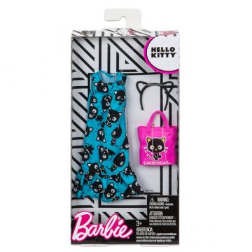 Barbie Hello Kitty: modra obleka z vzorcem in dodatki - .slika
