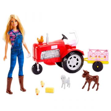 Barbie: Lutka Barbie kmetica s traktorjem - .slika
