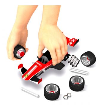 Geomag Wheels: Set Team Speed s 25 kosi - rdeča - .slika