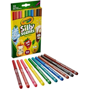 Crayola Silly Scents: Illatos, vékony filctoll készlet - 10 db-os
