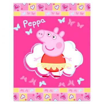 Peppa malac: takaró - rózsaszín, 110 x 140 cm