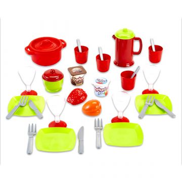 Ecoiffier: jedilni set s 36 kosi - v škatli - .slika