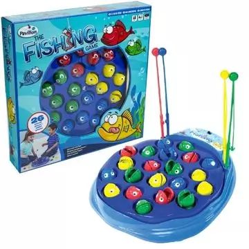 Gioco di pesca - blu con pesci colorati
