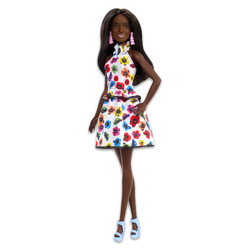 Barbie Fashionistas: Néger Barbie virágos ruhában