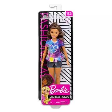 Barbie Fashionistas: Barbie lutka kreolka u ljubičastoj bluzi s uzorkom - .slika
