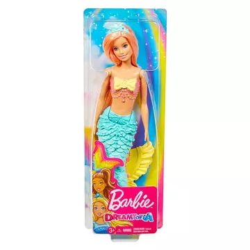Barbie Dreamtopia: Lutka Sirena z rožnatimi lasmi, s tiaro - .slika