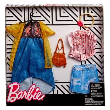 Barbie: Kombinirana oblačila - Komplet lahkotnih poletnih oblek - .slika
