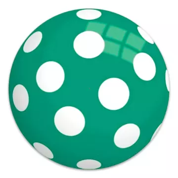 Zöld pöttyös gumilabda - 22 cm
