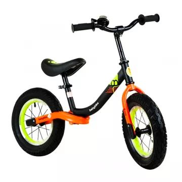 Otroško kolo: Kolo brez pedalov z zvončkom - črno-oranžna - .slika
