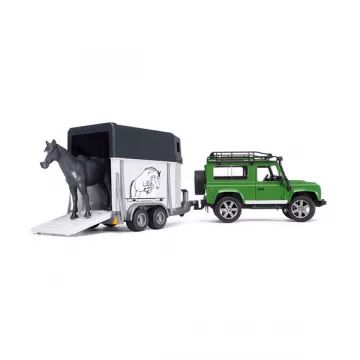 Brat: Land Rover Defender terensko vozilo s prikolico za konje - .slika