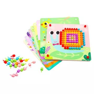Perles colorées avec motifs d'animaux