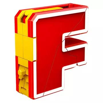 Buchstabenverwandlung: F - Pterosaurus-Figur - . bild aus